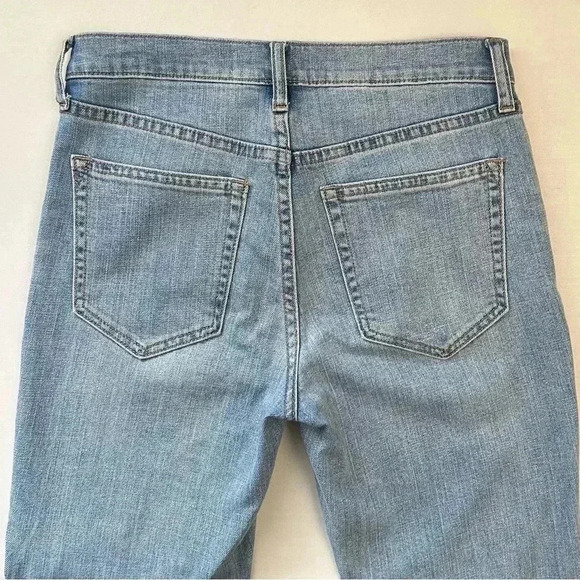 GAP Best Girlfriend Jeans Distressed Ankle Crop Boho Light Wash Blue Denim 25 - Picture 12 of 16